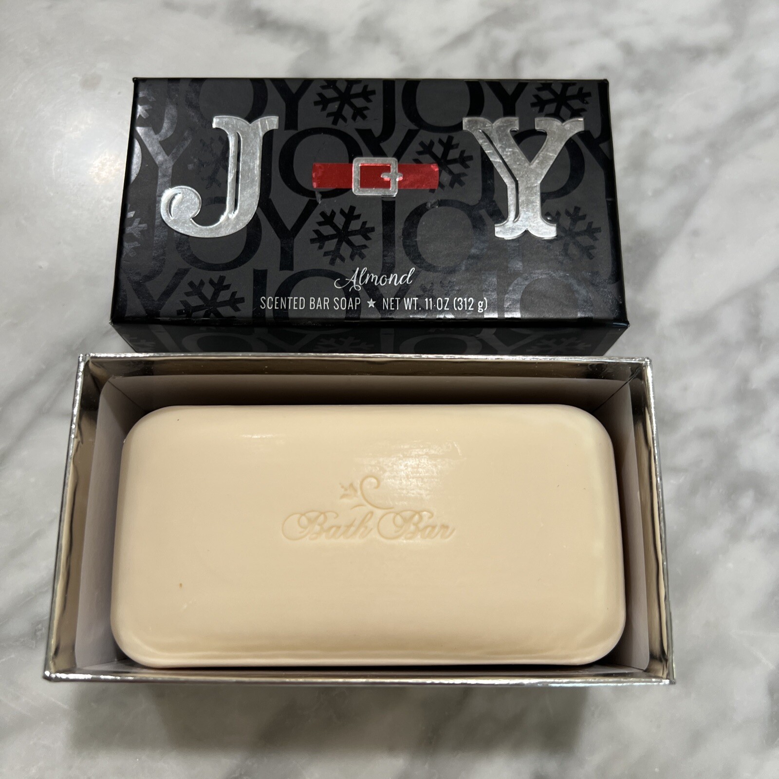 Almond Scented Bar Soap 11 Ounces Joy Christmas Box Made In USA Animal Free