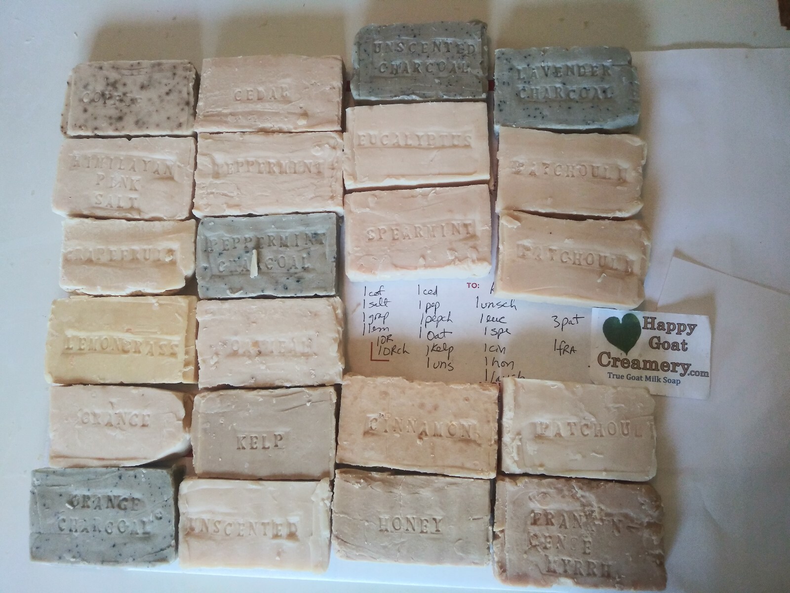 25 BARS VARIETY PACK RAW GOAT MILK SOAP PURE ESSENTIAL OILS CHEAP BULK WHOLESALE