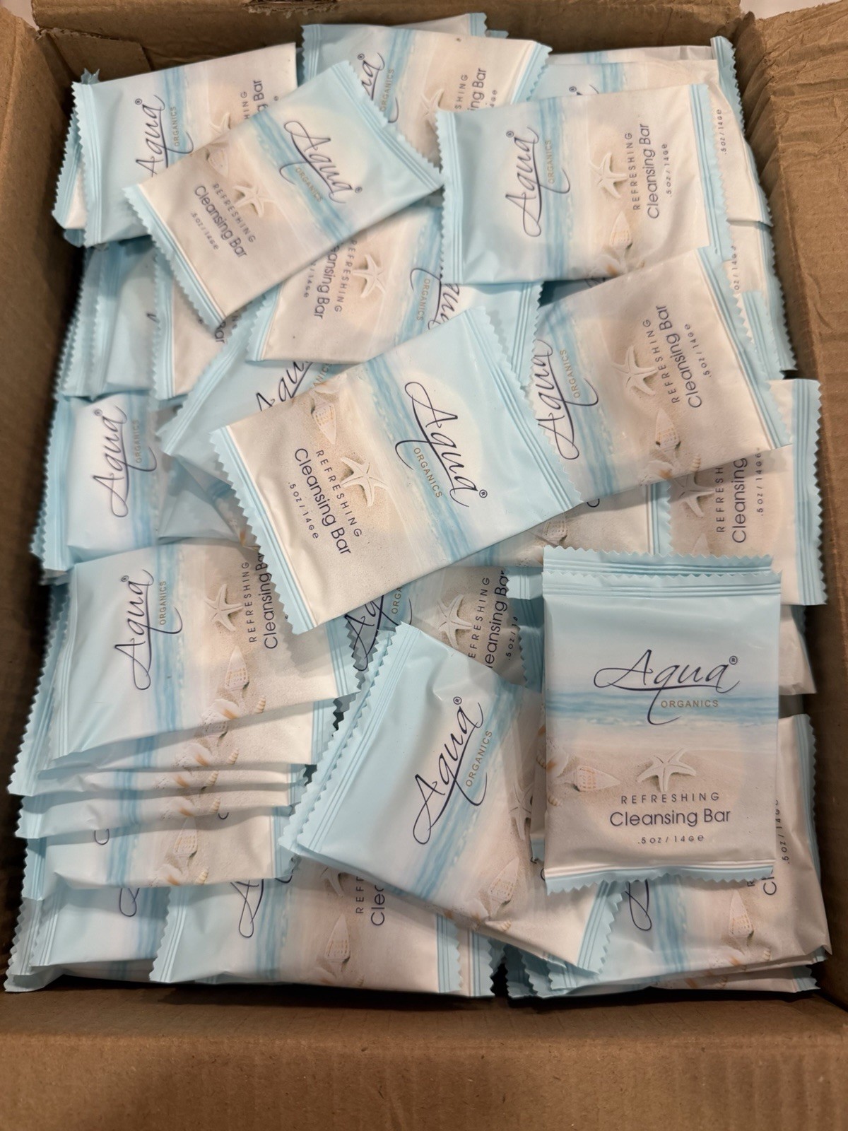 Aqua Organics Moisturizing Body Bar Lot of 100 Bars Hotel Olive Oil Aloe AirBNB