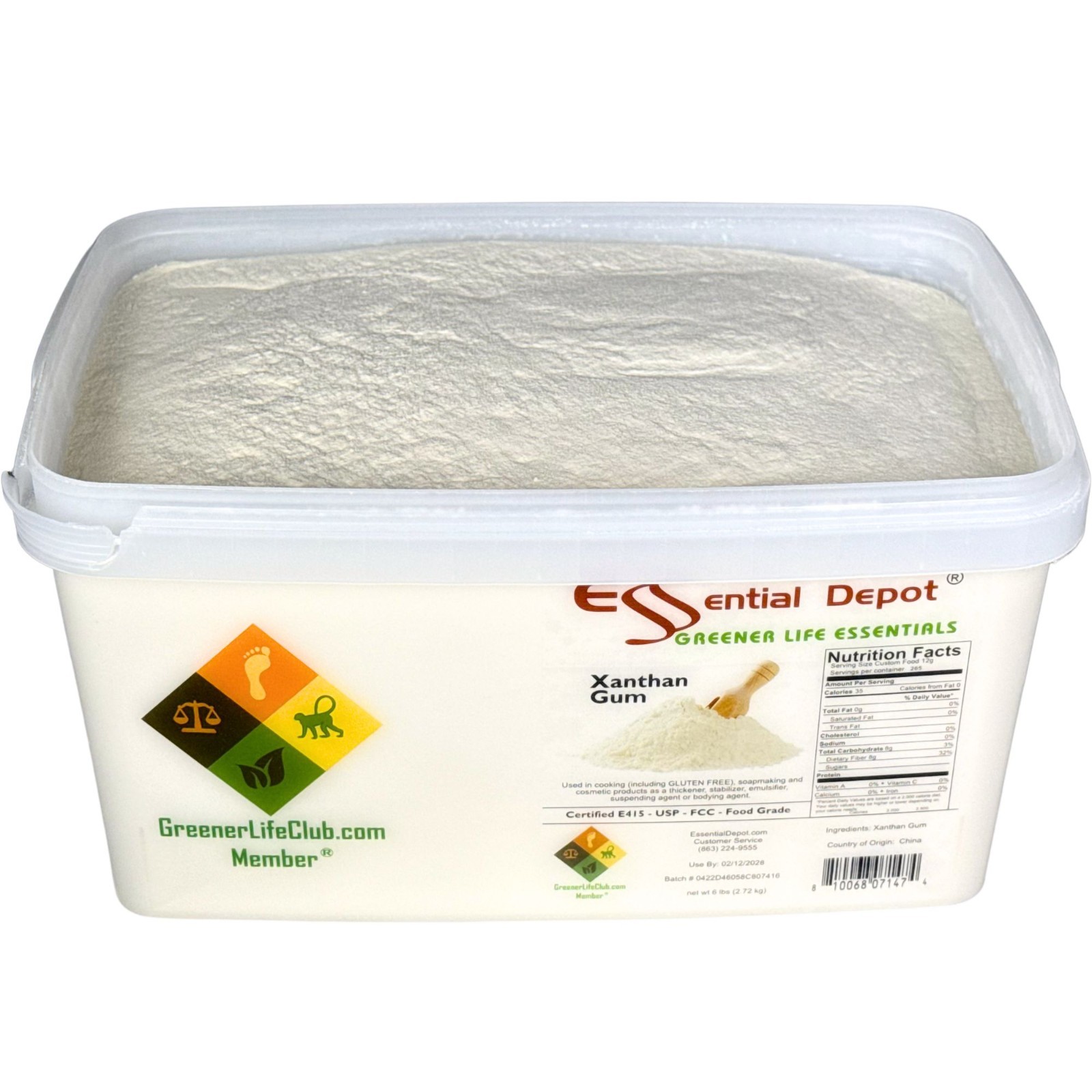 Xanthan Gum – Food Grade – 6 lb – Greener Life Club Box