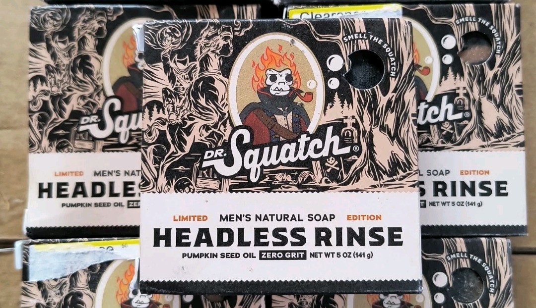 3 Pack Dr Squatch Headless Rinse Halloween Zero Grit Limited Edition Soap 5oz