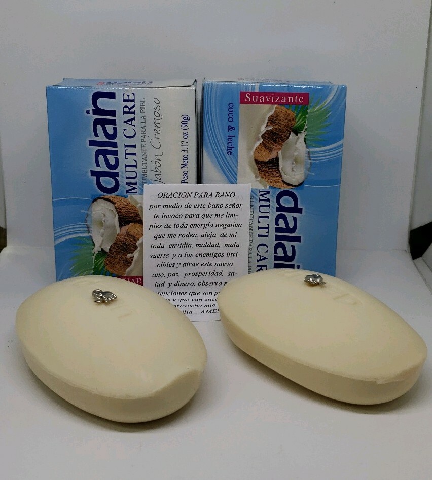 JABON DE COCO 1 Pc PROTECCION MAL DE OJO Y DESPOJO INCLUYE ORACION AMULETO GRATI
