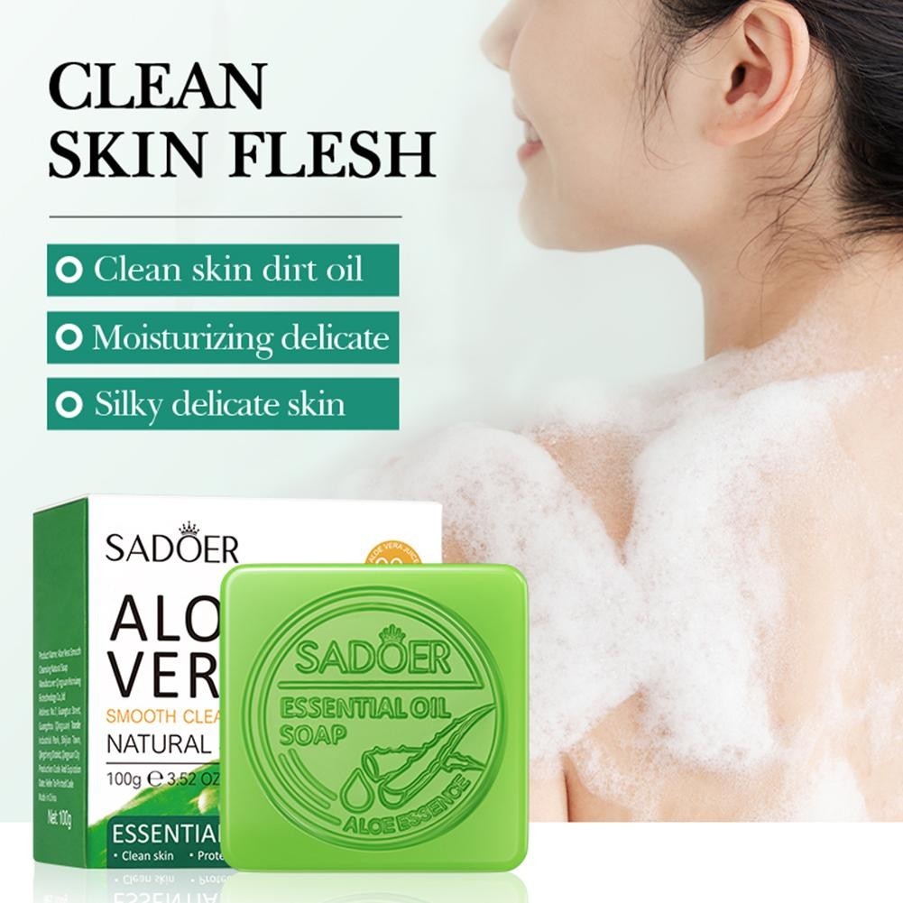 Premium Soap SADOER Natural Aloe Vera Smooth Cleansing 100g – Distillates Pla…
