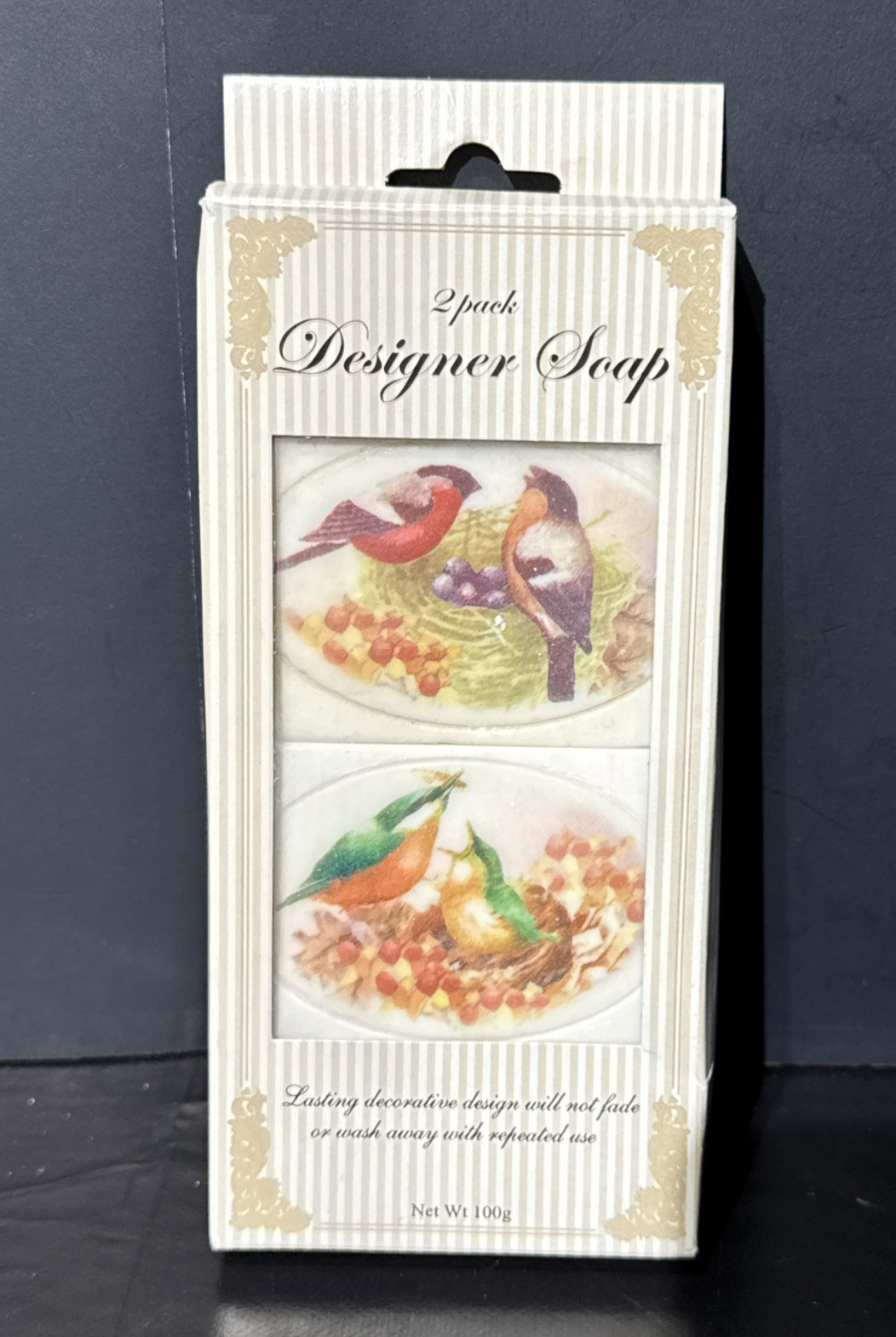 Brand New! Set of 2 Designer Soaps Bird Theme Bathroom Design