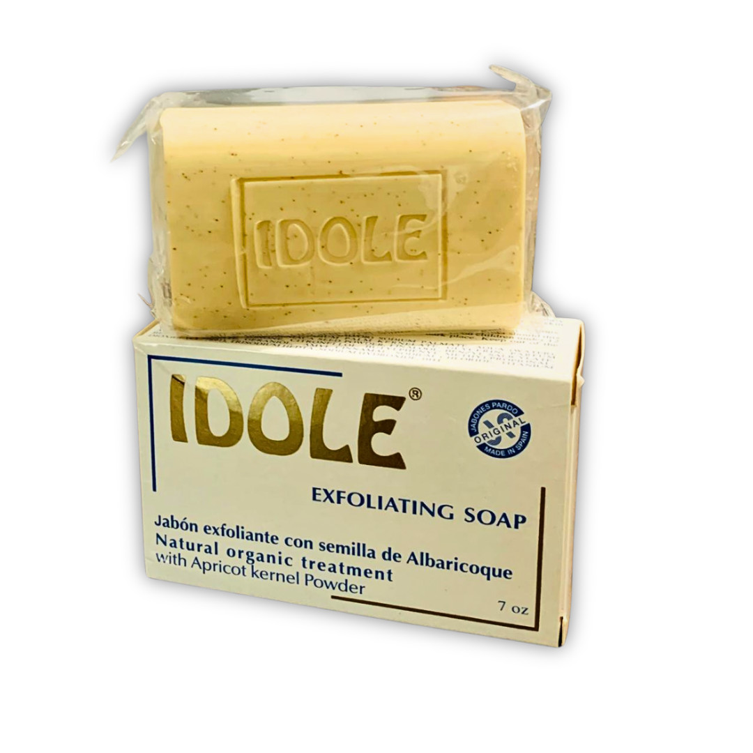 Idole Exfoliating Soap 7 oz with Apricot Kernel Powder Skin Cleansing Bar