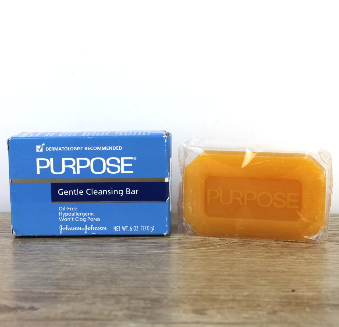 Vintage 2005 PURPOSE Gentle Cleansing Bar Soap Sensitive Skin Large Size 6oz