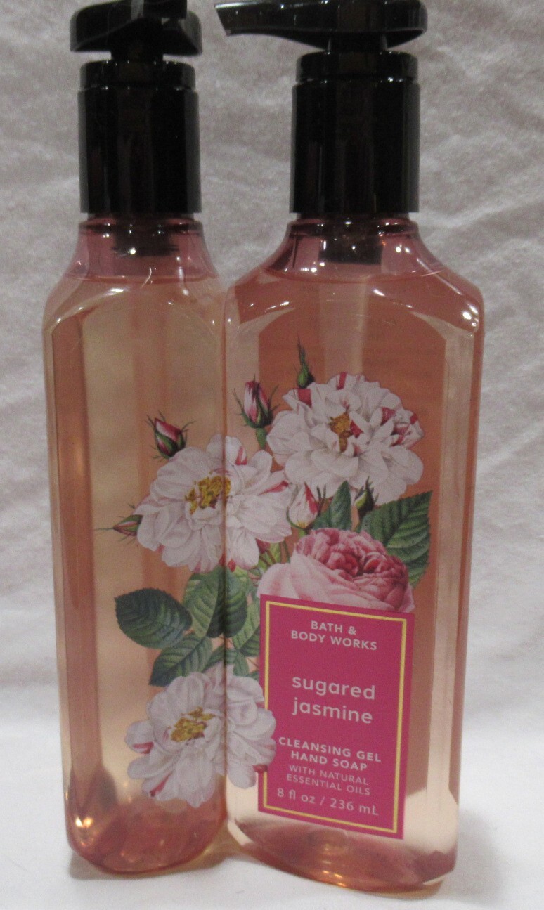 Bath & Body Works Cleansing Gel Hand Soap essential Lot Set of 2 SUGARED JASMINE