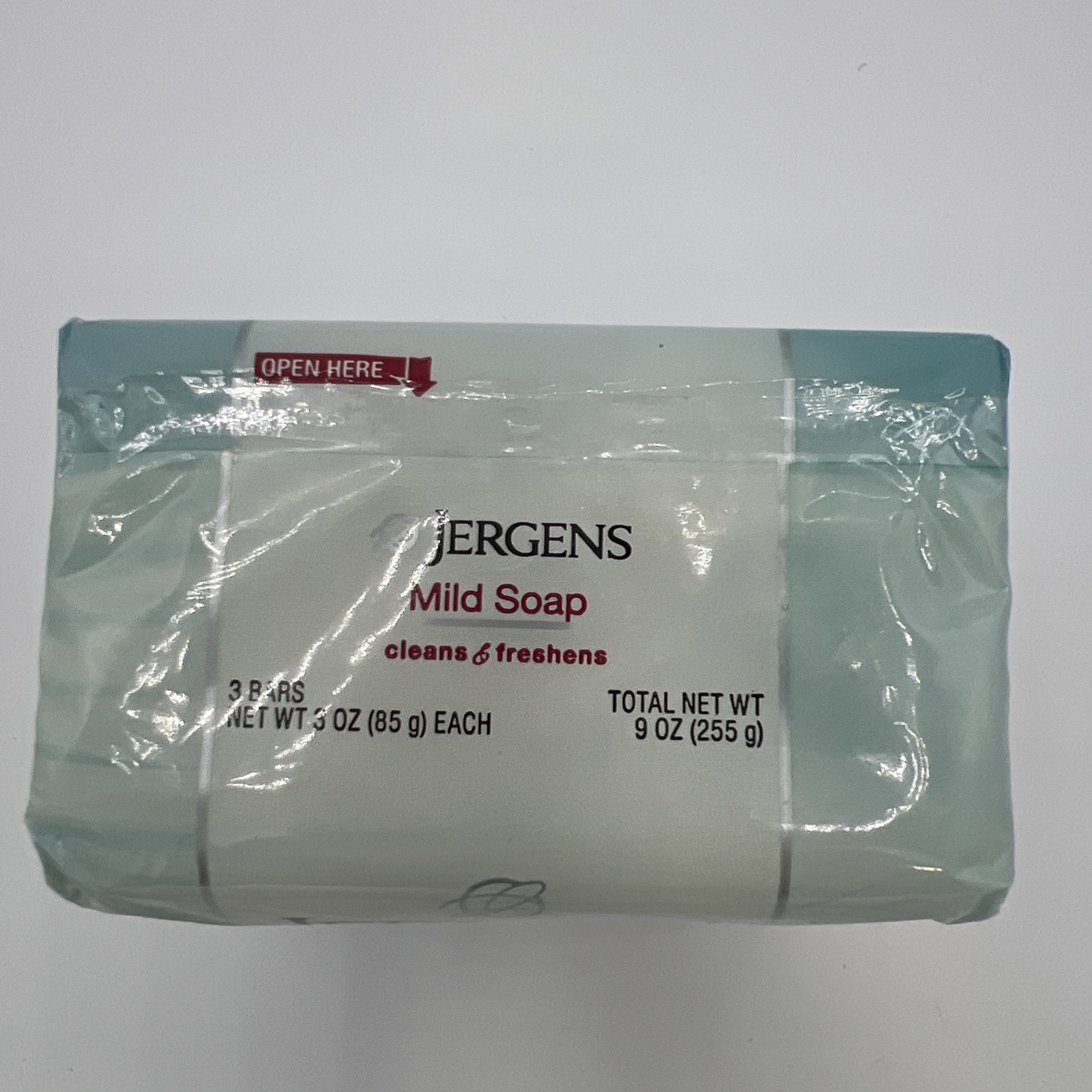 Jergens Mild Soap Cleans & Freshens Bars – 3 Bars – 3oz Each (9oz total)