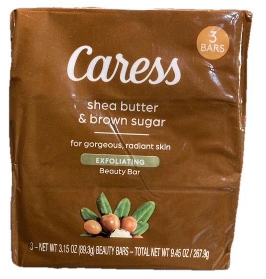 Lot of 3 Caress Shea Butter Brown Sugar Bar Soap 3.15oz Each Total 9 Bars SEALED