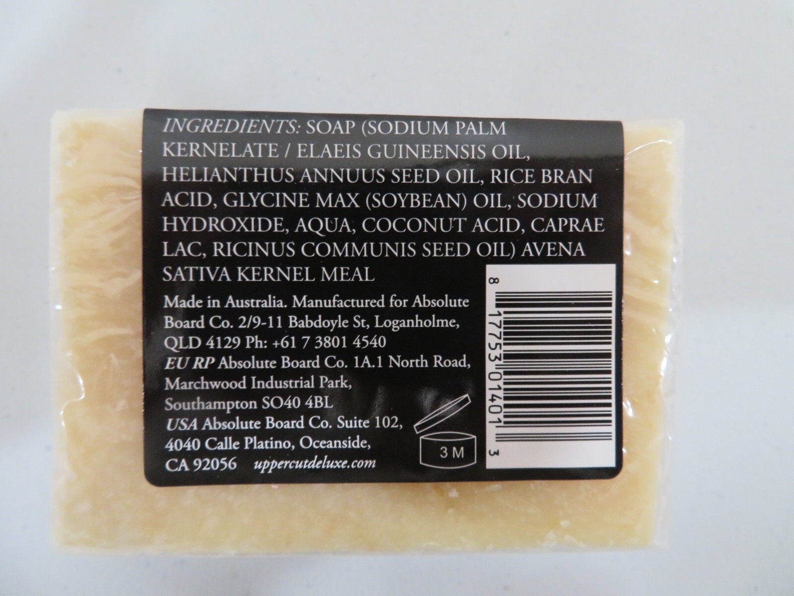 UPPERCUT DELUXE Goat’s Milk Oatmeal Unscented Body Soap Bar 3.5 Oz ea (Lot of 8)