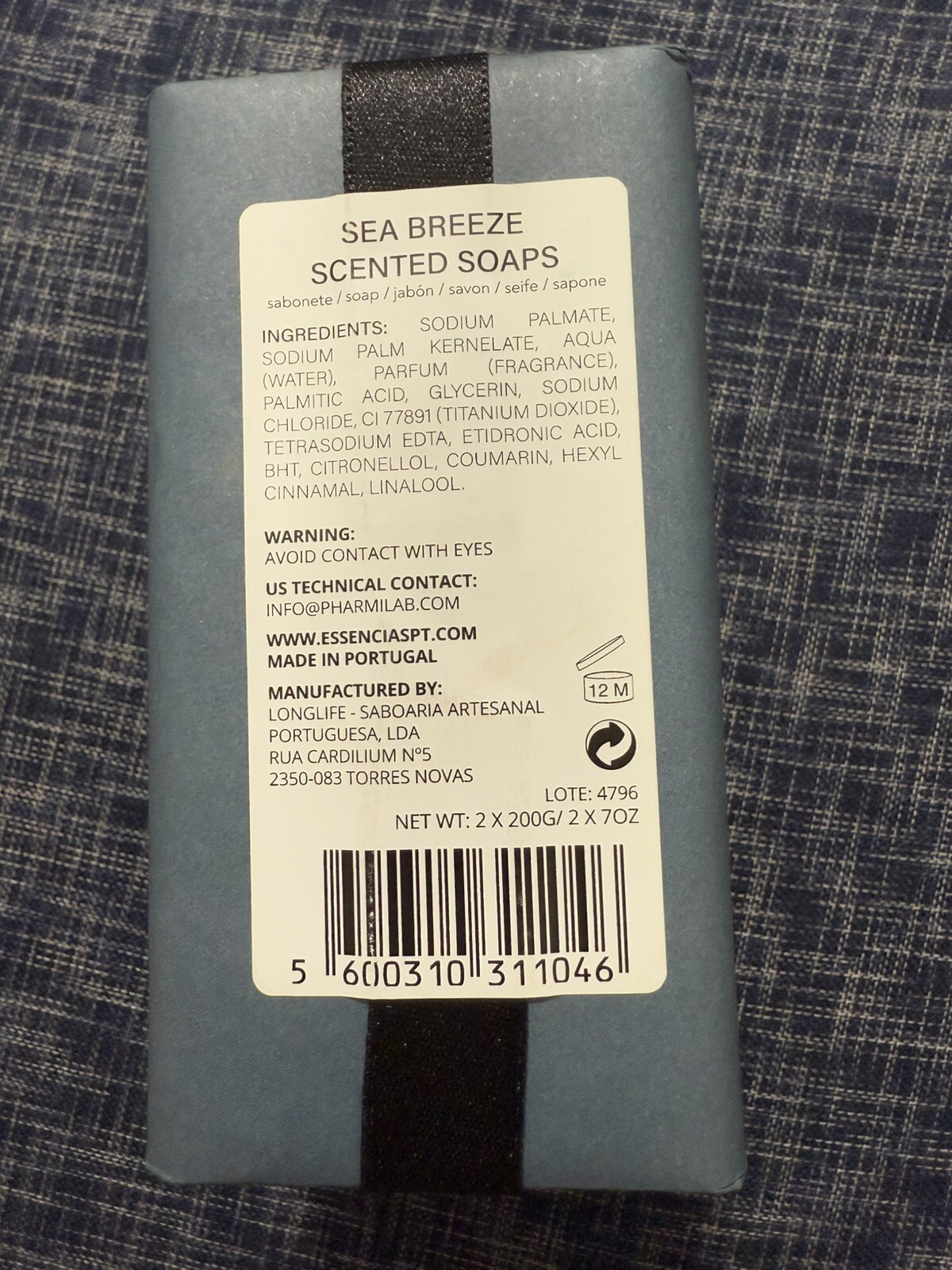 ESSENCIAS De PORTUGAL – SEA BREEZE Scented Soap – 2 Pack MEN 2 x 7 Oz