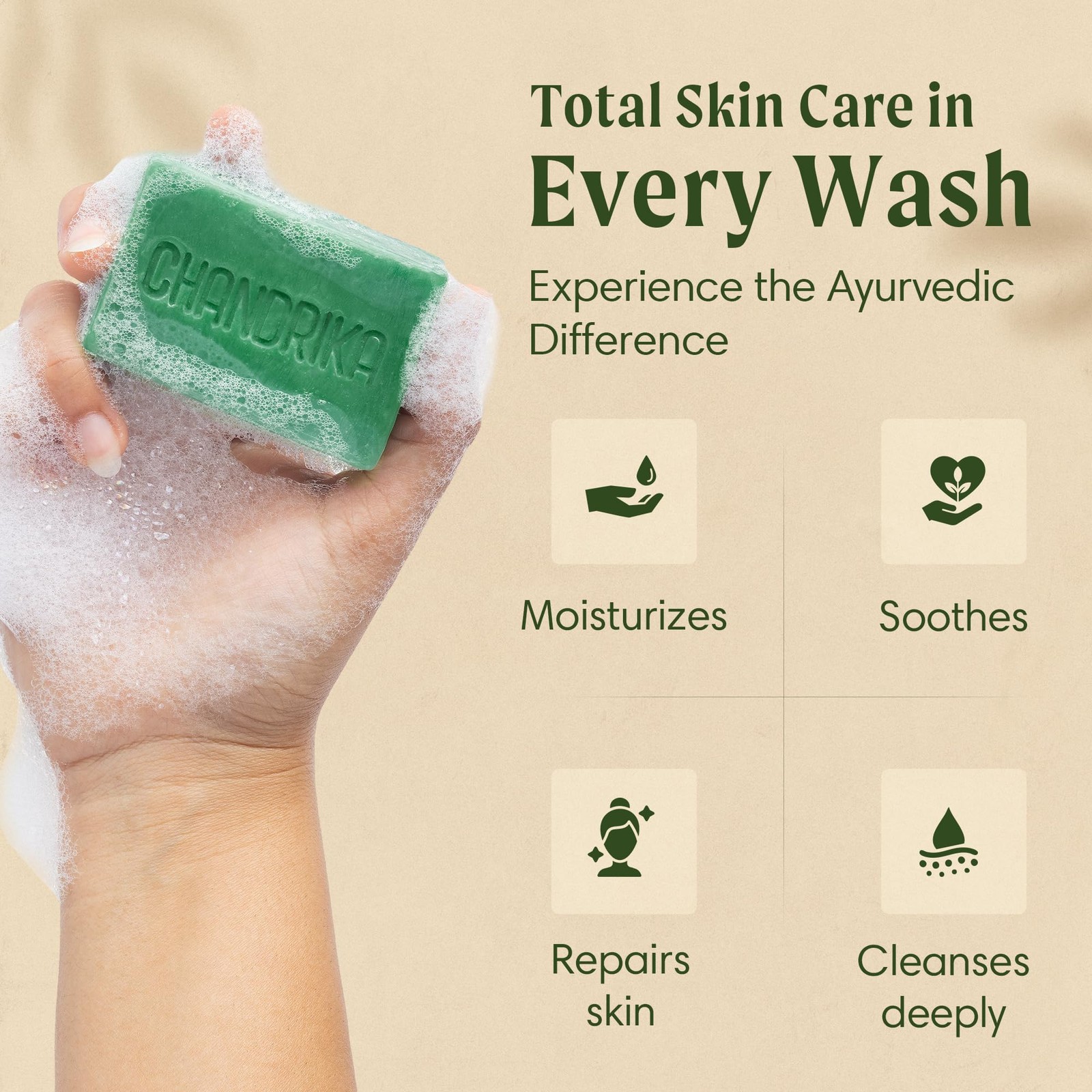 Chandrika Bath And Body Ayurvedic Bar Soap, Pack Of 10 – Direct From C