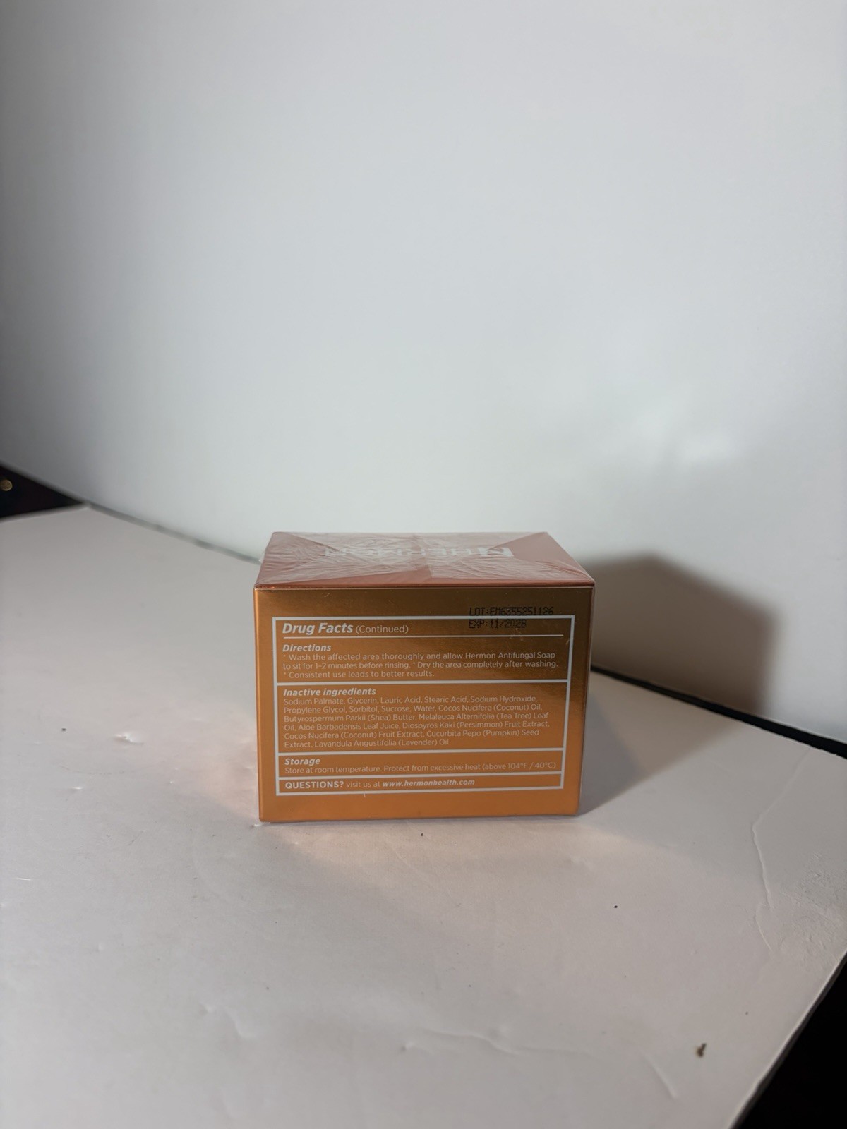 HERMON Antifungal Soap Bars Tolnaftate 1% Persimmon & Tea Tree Oil 2ct 8oz