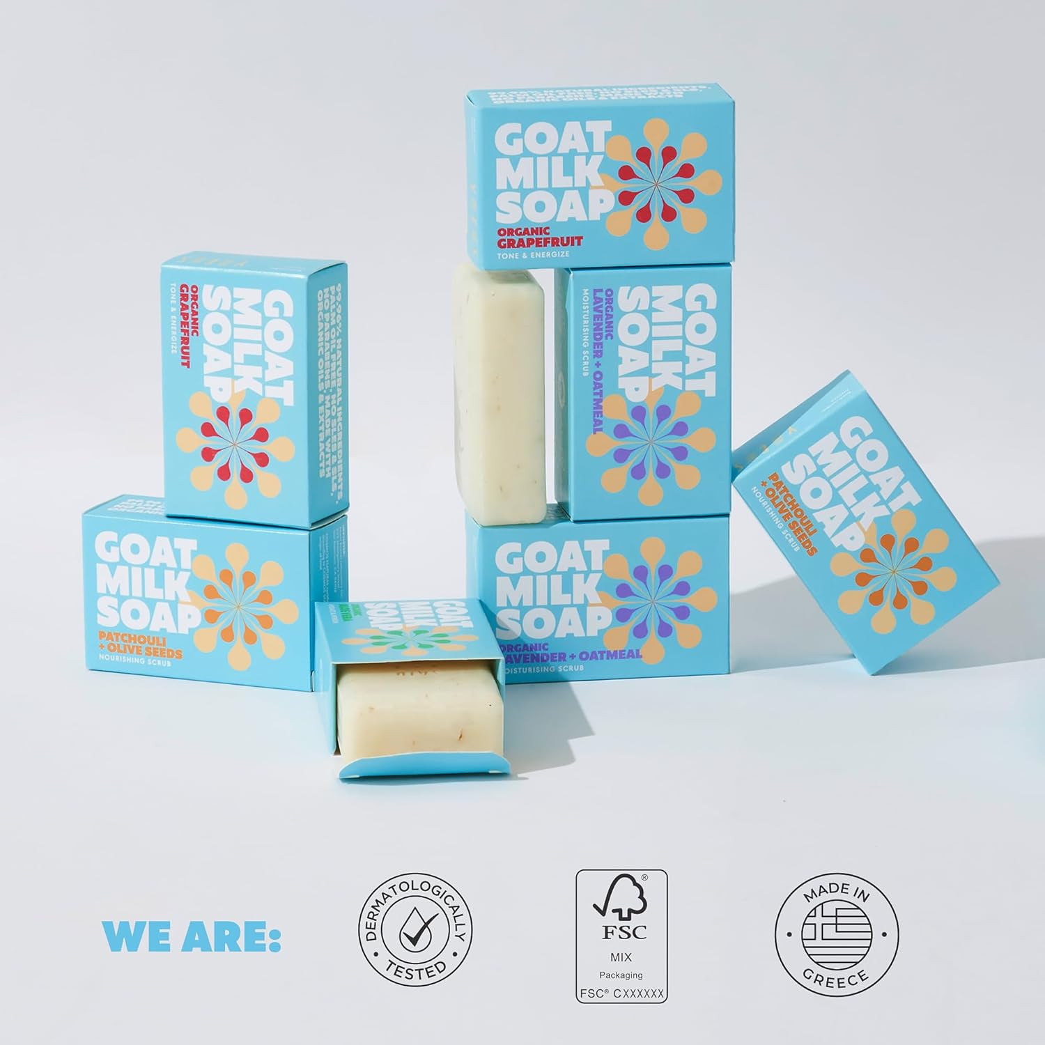 Goat Milk Soap Bars – Set of 8 Pieces – All Natural, Organic, Goats Milk Soap Ba