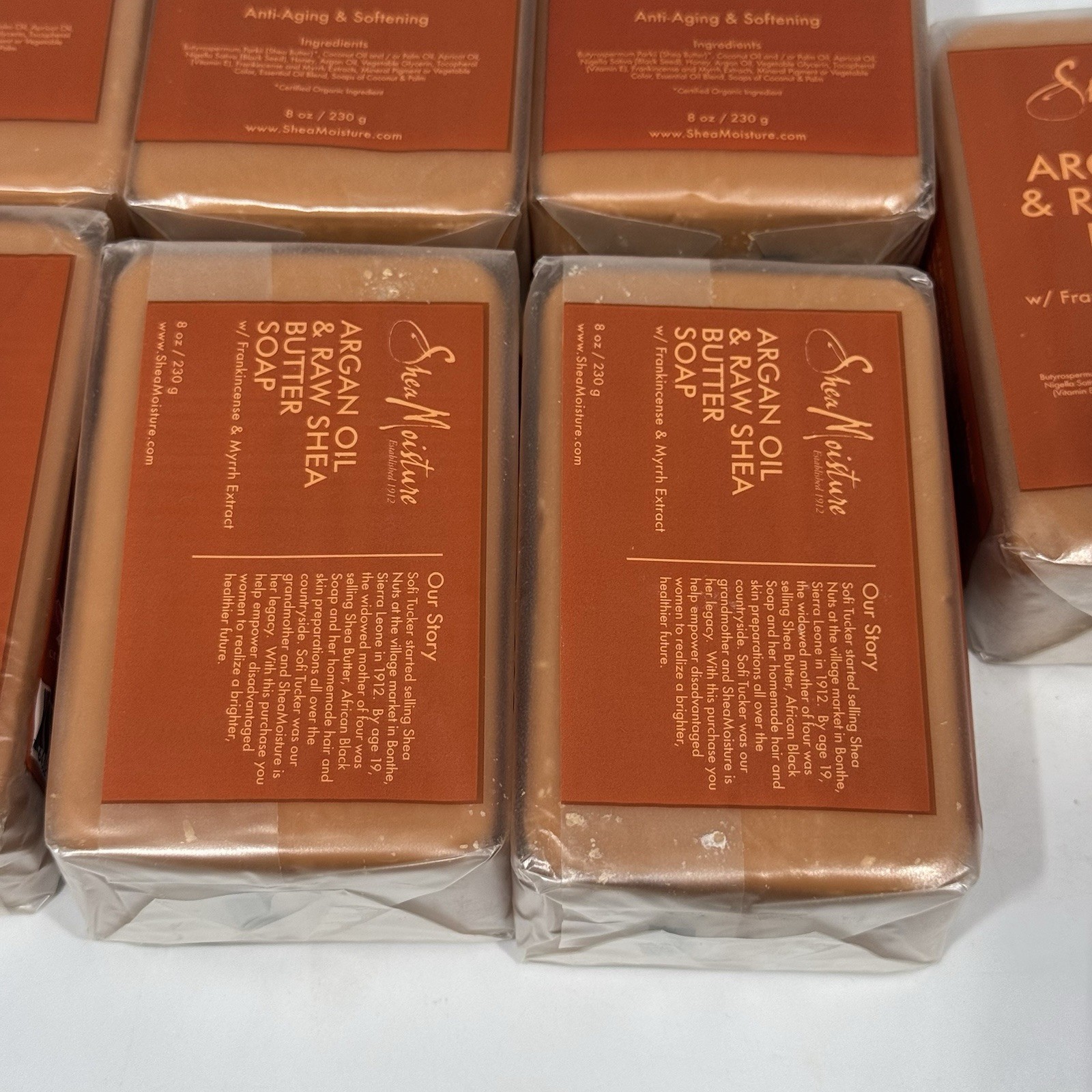 7 Bars Shea Moisture Argan Oil & Raw Shea Butter Soap Bar 8 Oz Anti Aging