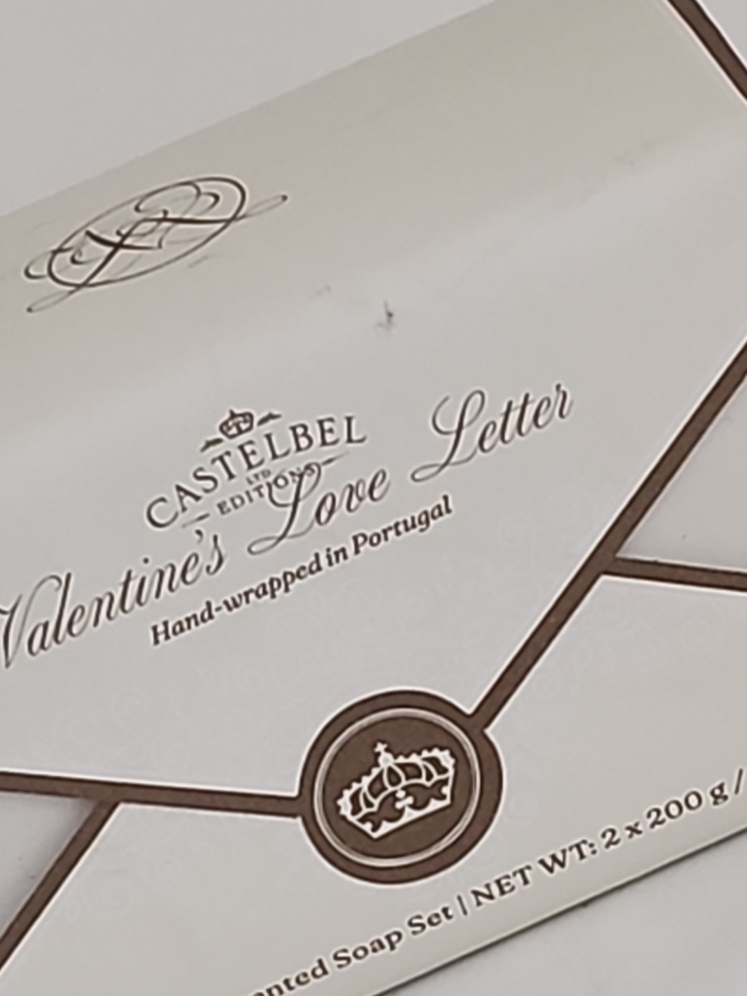 Castelbel Valentine’s Love Letter Vanilla Scented Soap Set 2 x 200g / 7oz New