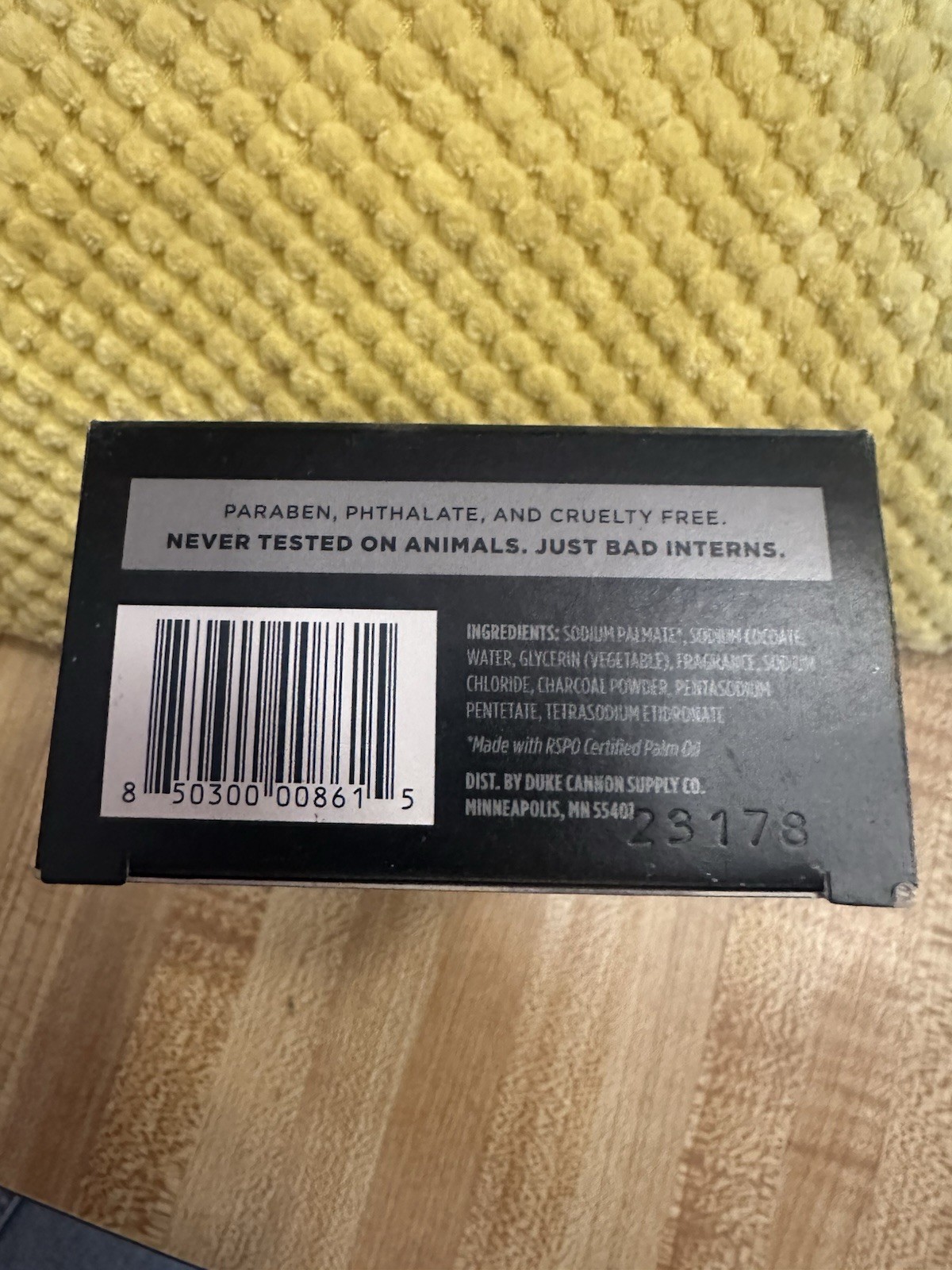 Duke Cannon Big Ass Lump Of Coal Bar Soap 10 oz Activated Charcoal New