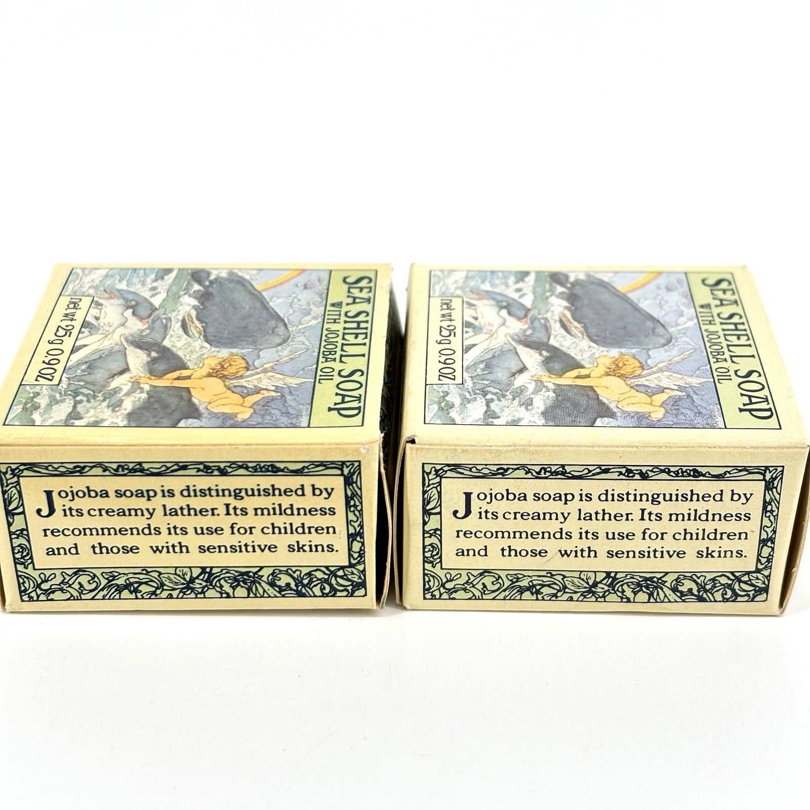 2X CRABTREE & EVELYN Sea Shell Soap With Jojoba Oil 25g / 0.9oz VTG 1978 NIB