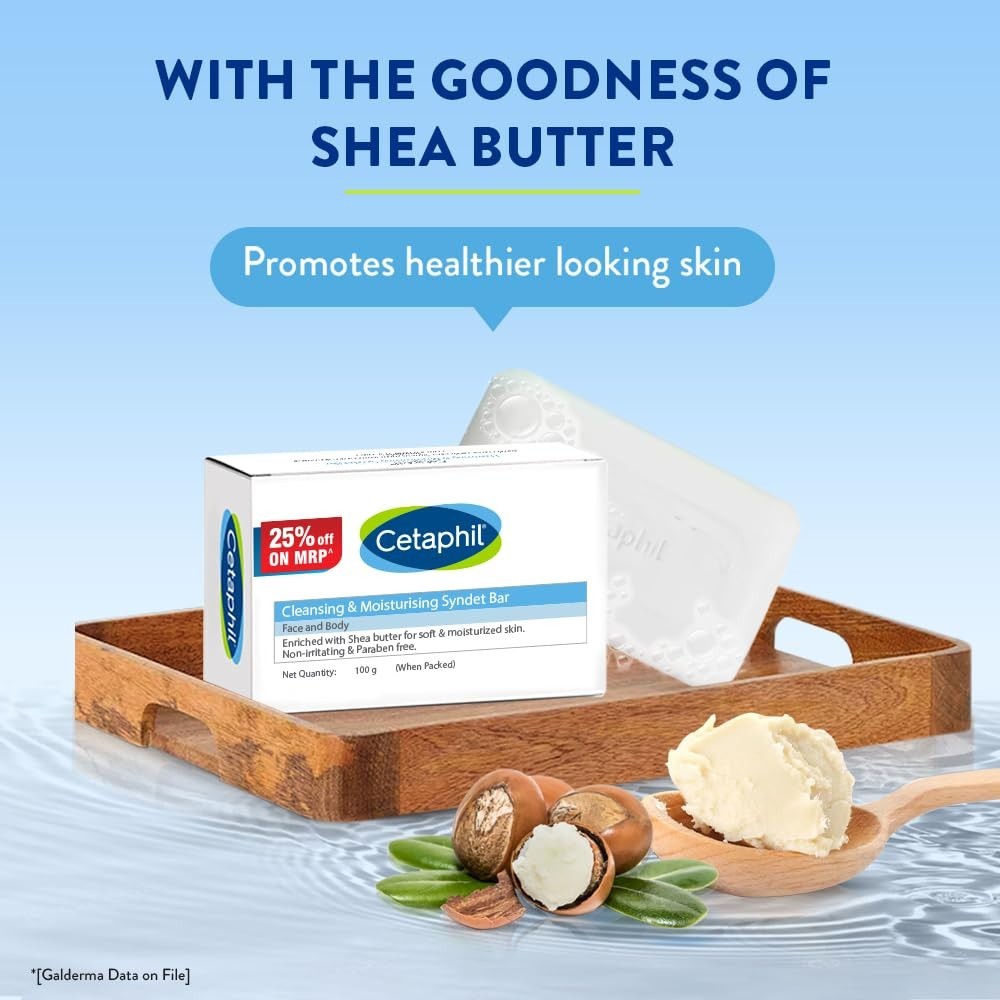 Cetaphil Cleansing Moisturizing Syndet Bar 100 g Fast Shipping
