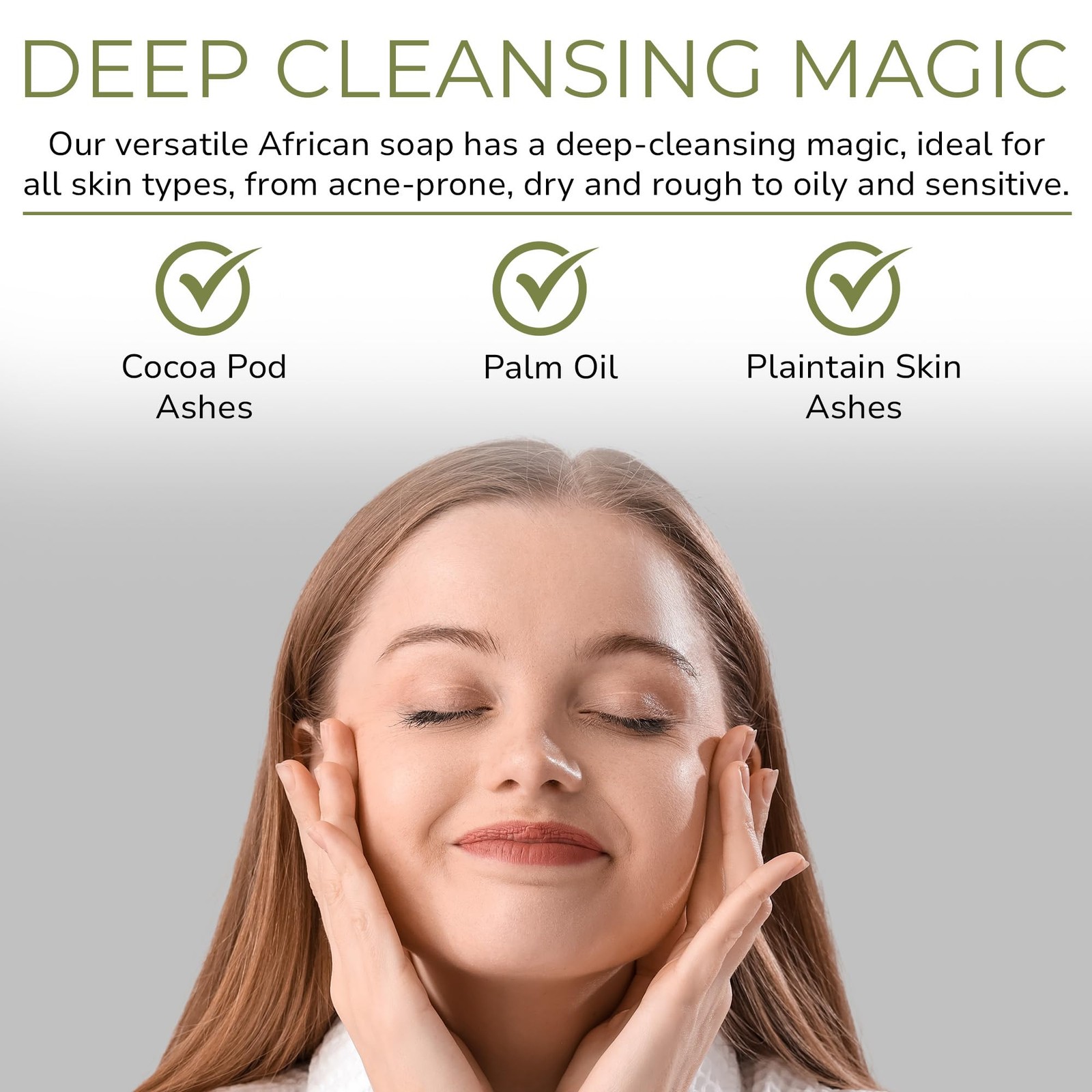 SAAQIN – Raw African Black Soap for All Skin Types, 80 Ounce (Pack of 1)