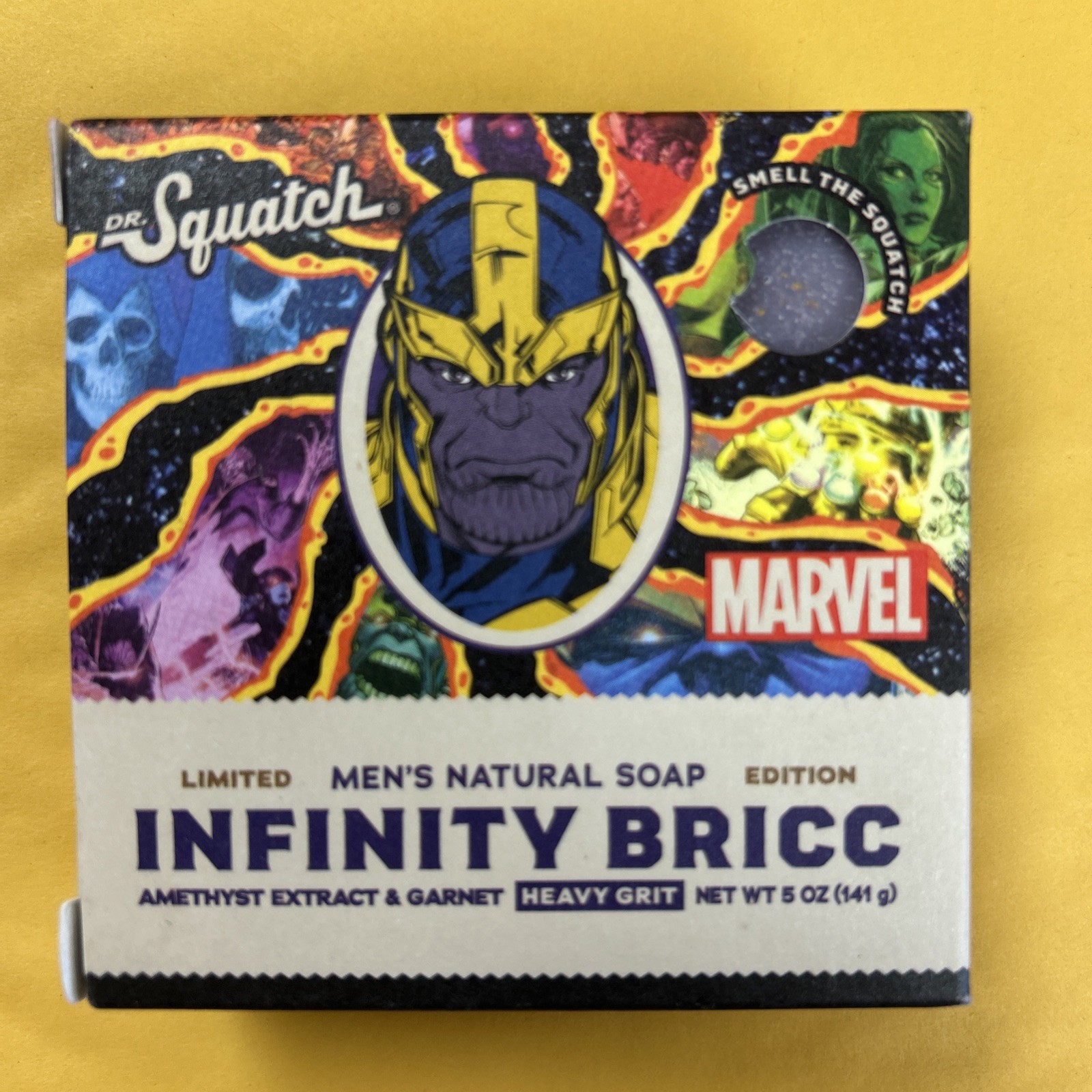 Dr. Squatch Limited Edition INFINITY BRICC Natural Soap Bar MARVEL THANOS
