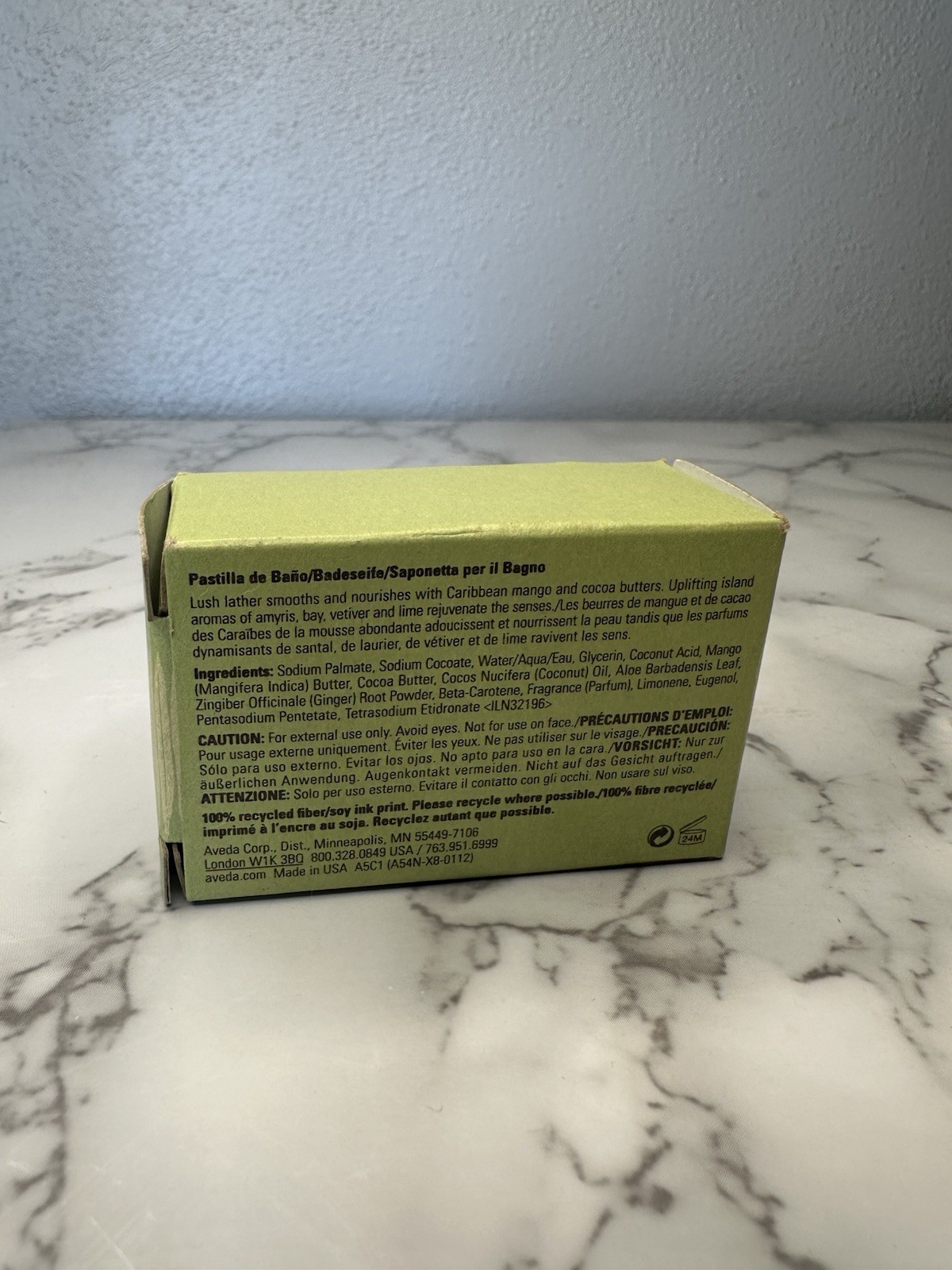 Aveda Caribbean Therapy Bath Bar. Travel Size. Discontinued New Sealed 1.5oz.