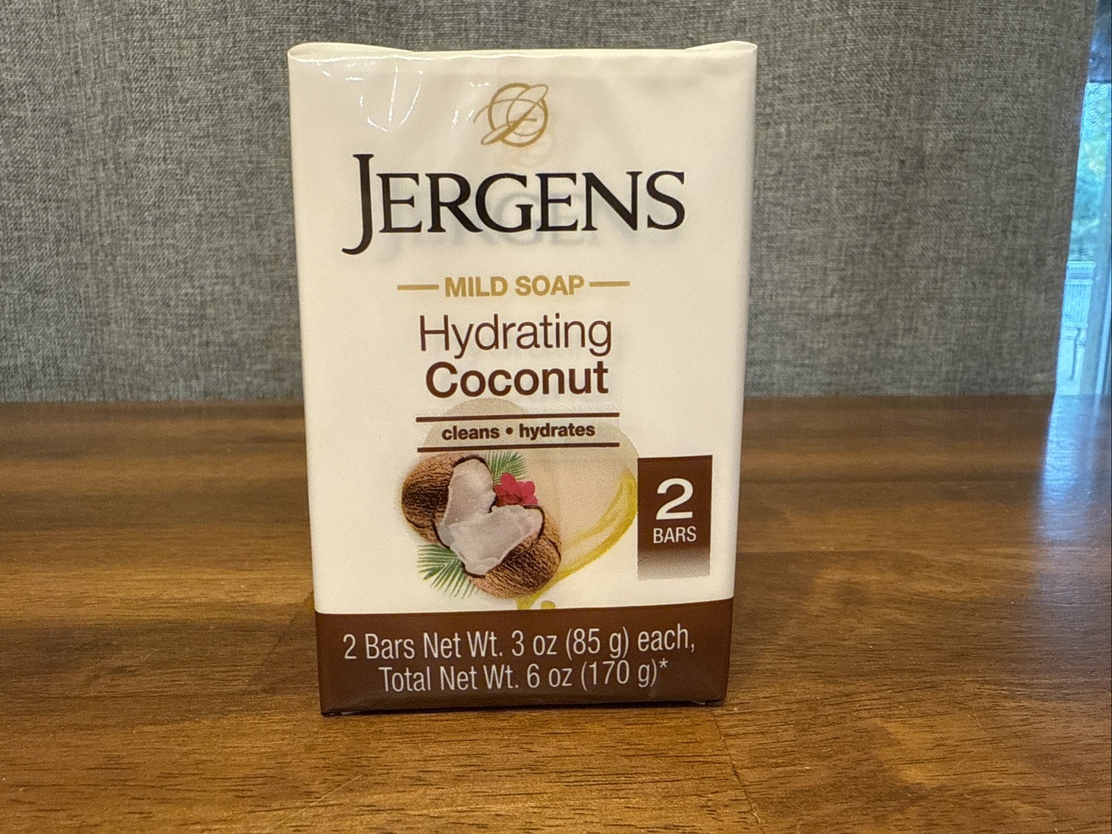 14 Bars Jergens Hydrating Coconut Mild Soap 7 Packs with 2 Bars in each 3oz NEW