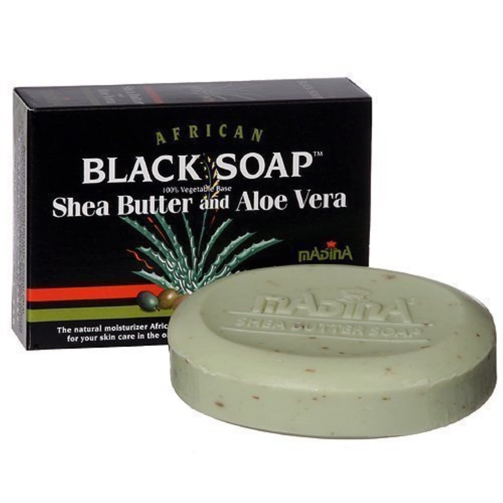 3 Pack Madina African Black Soap w/ Shea Butter & Aloe Vera 3½ oz