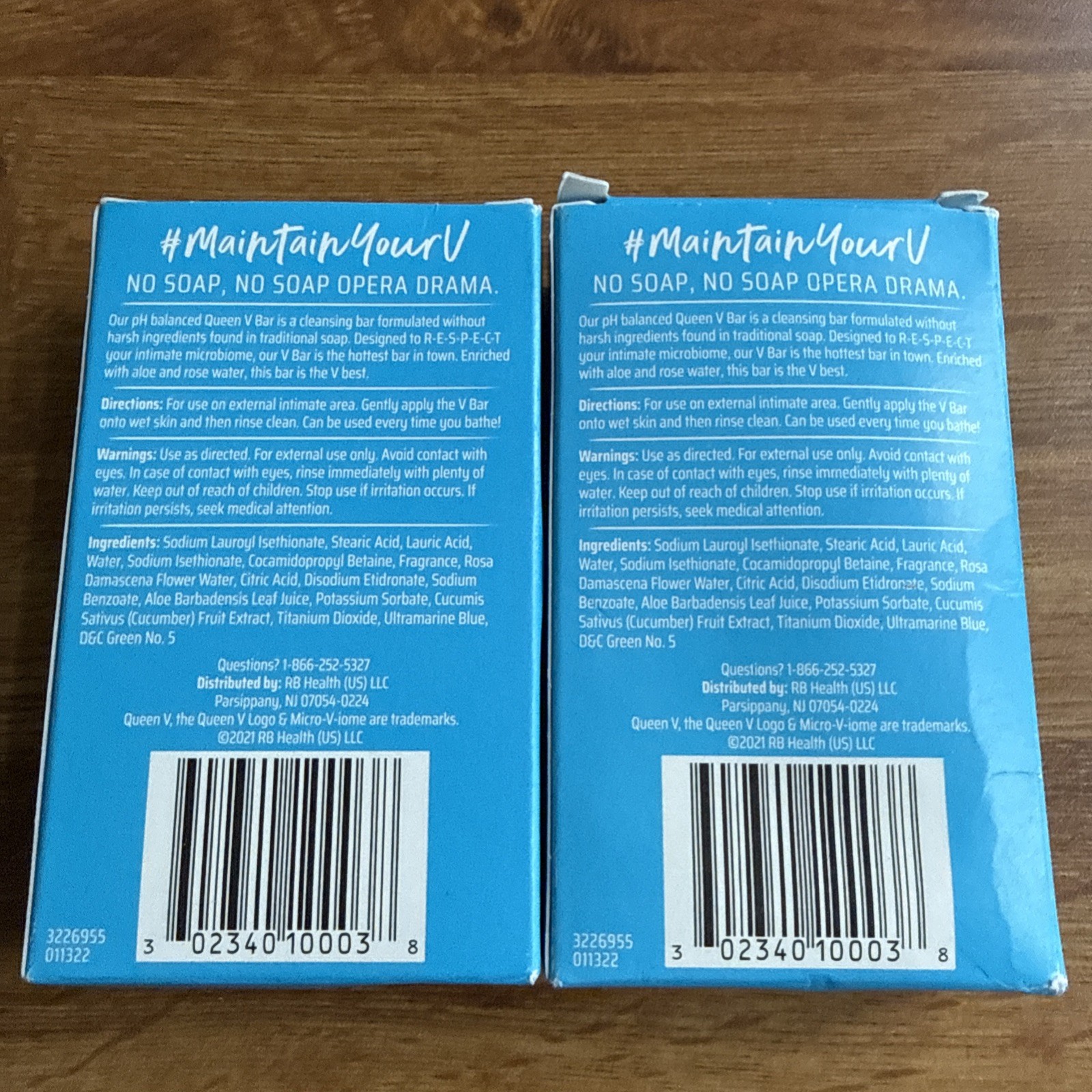 2 Bars Queen V Cleansing Bar, V Bar Wild Berry Scent pH Balanced 3.5 Oz Soap Bar