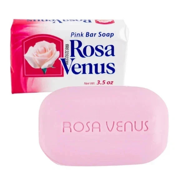 Rosa Venus Pink Bar Soap 3.5 oz Floral Scent Bath Soap – 4 Pack