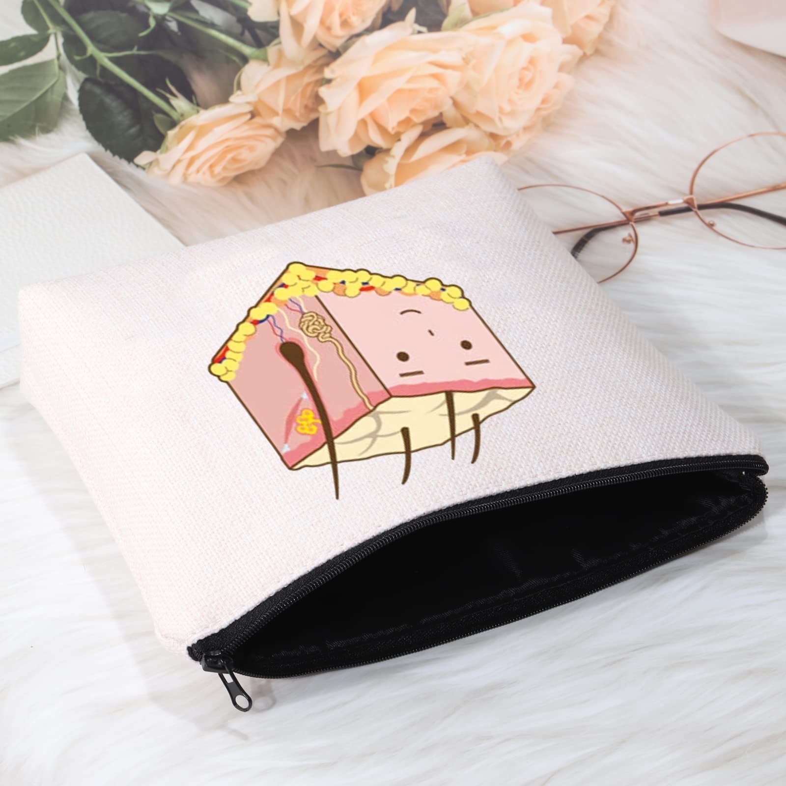 POFULL Dermatologist Work Skin Deep Gift I’d Biopsy That Cosmetic Bag Skin Do…