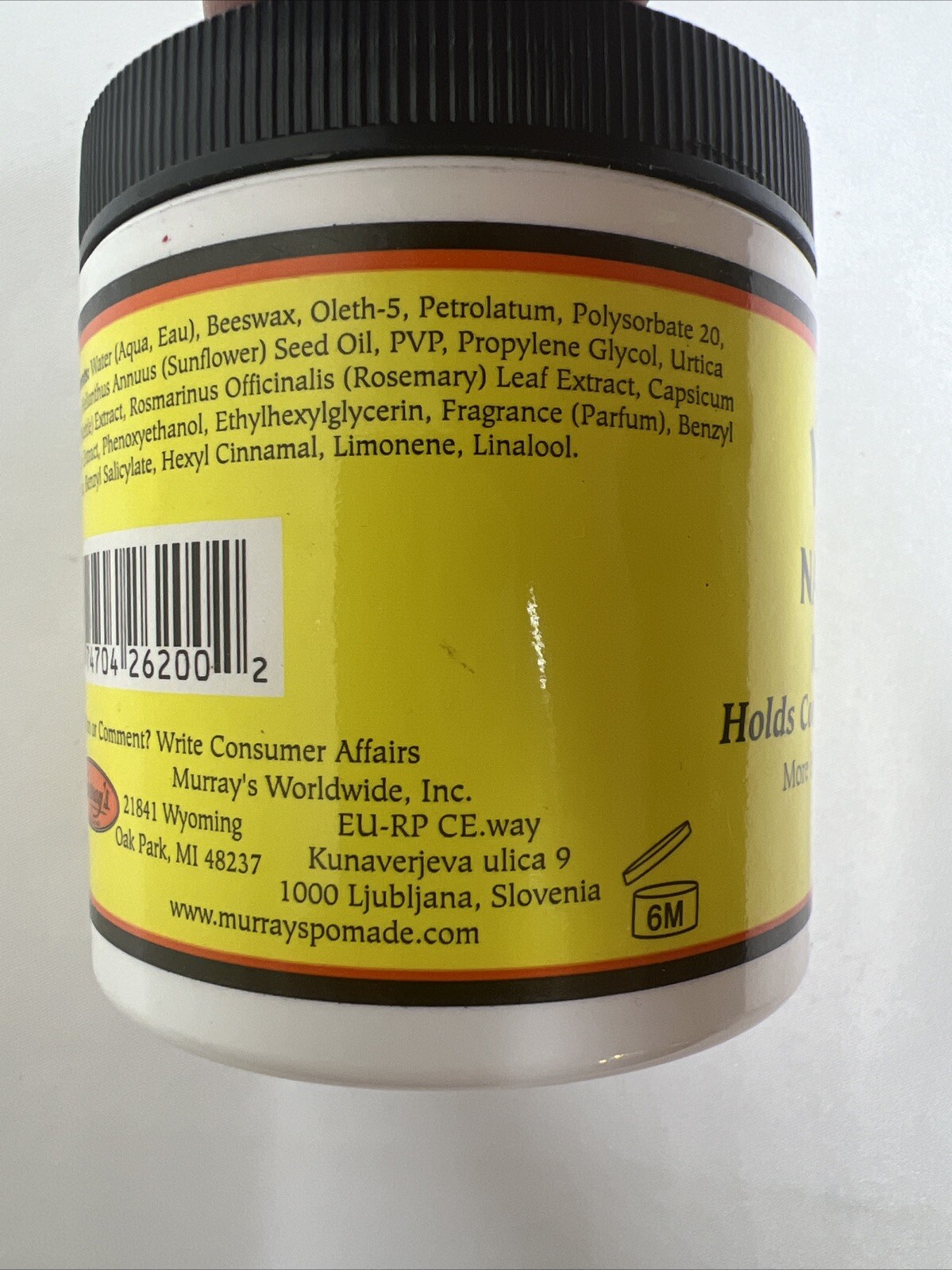 Beeswax Natural-Loc For Natural Styles Molding Paste Jar Net Weight 6 Ounce
