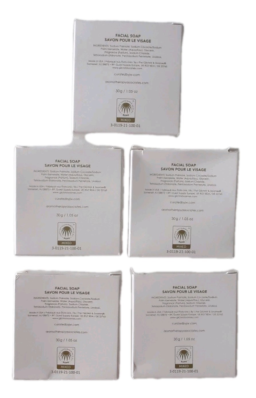 5x Aromatherapy Associates Balance Facial Bar Soap NEW Travel Size 1.05 oz