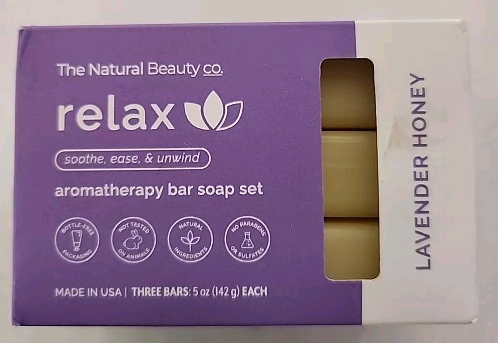 The Natural Beauty – Relax Lavender Honey Aromatherapy Bar Soap Set