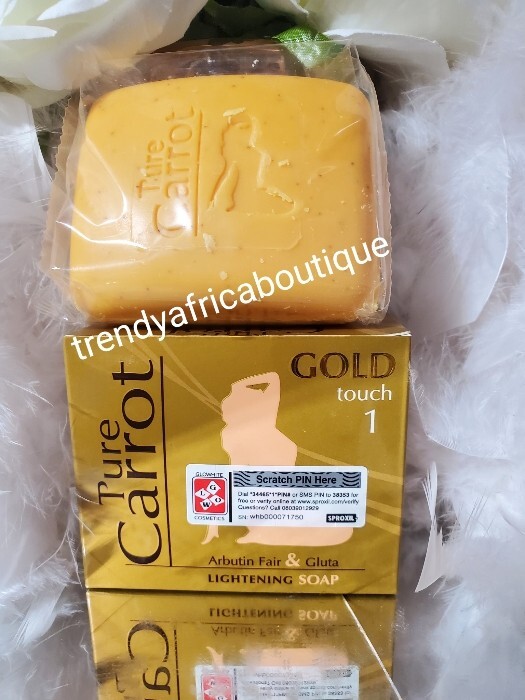 X 2 soap. Pure carrot Gold Touch #1 Soap. Super ecclaircissant soap. 190g x 2