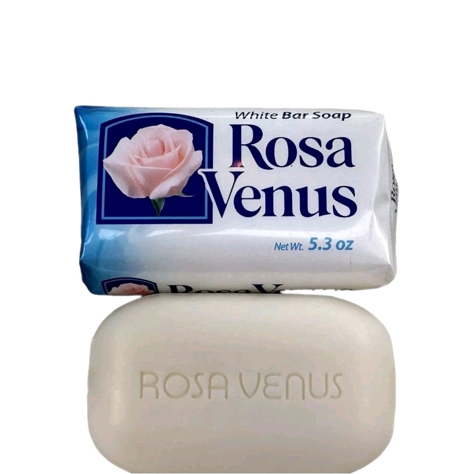 3 Rosa Venus White Bar Soap 5.3 oz – Classic Gentle Scented Bars Free Shipping