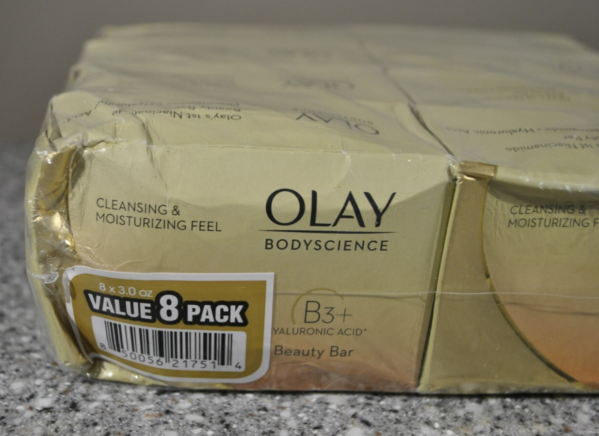 Olay Body Science B3 Niacinamide + Vitamin C Beauty Bar Soap 8-PACK New Sealed