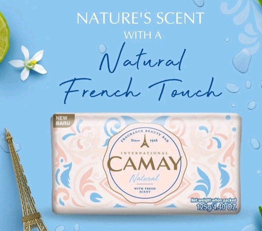 NEW! CAMAY (4.40 Oz.) Bar 🤍🫧 ●NATURAL● French Touch With Fresh Scent Bar🫧.