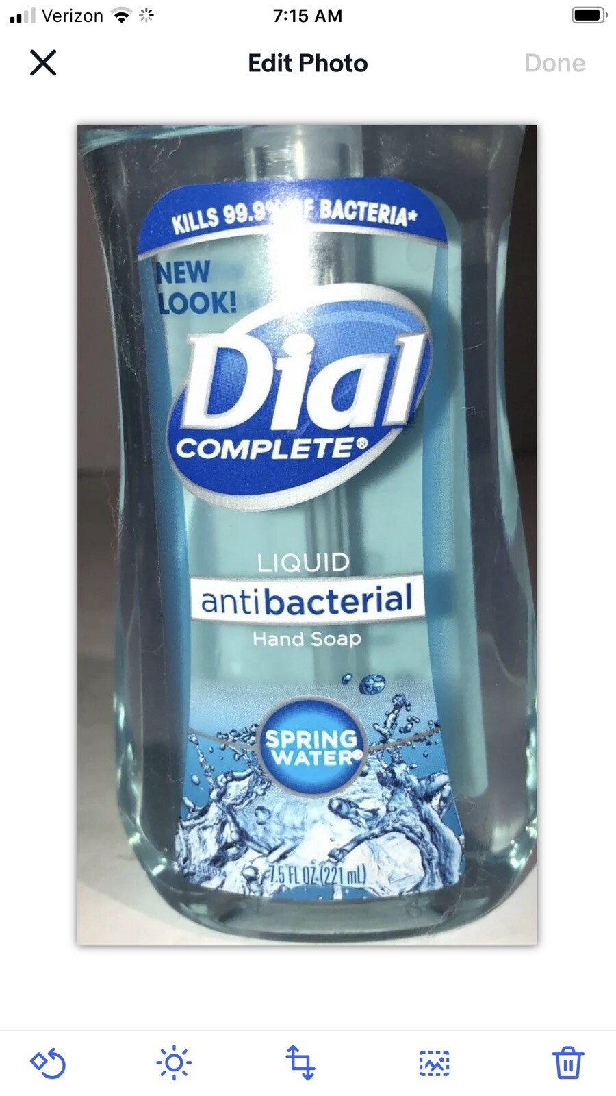 Dial Complete Liquid Hand Soap Spring Water 1ea 7.5FL OZ Blt-RARE-New-Ship24HRS