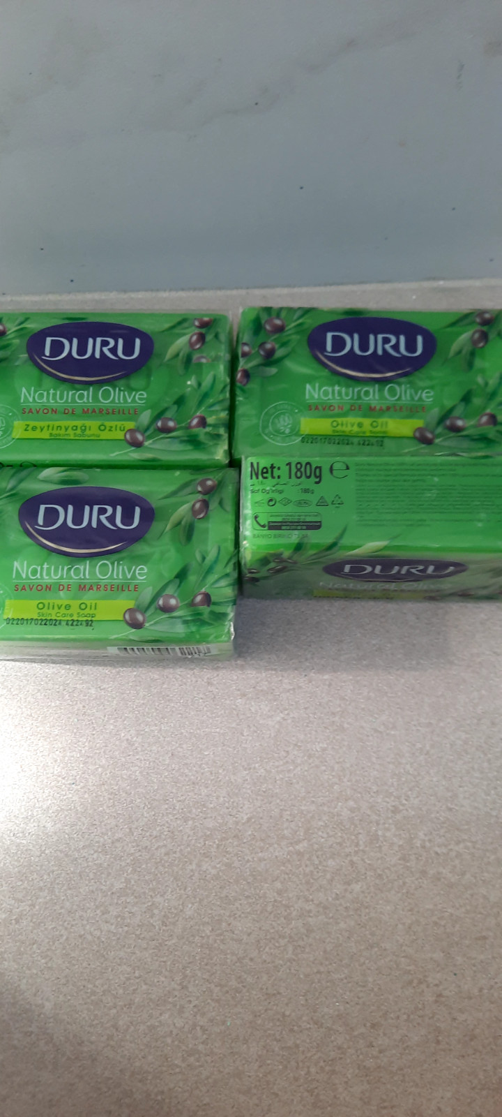 lot 4 DURU NATURAL OLIVE OIL HAND AND BATH SOAP 6 OZ 180G