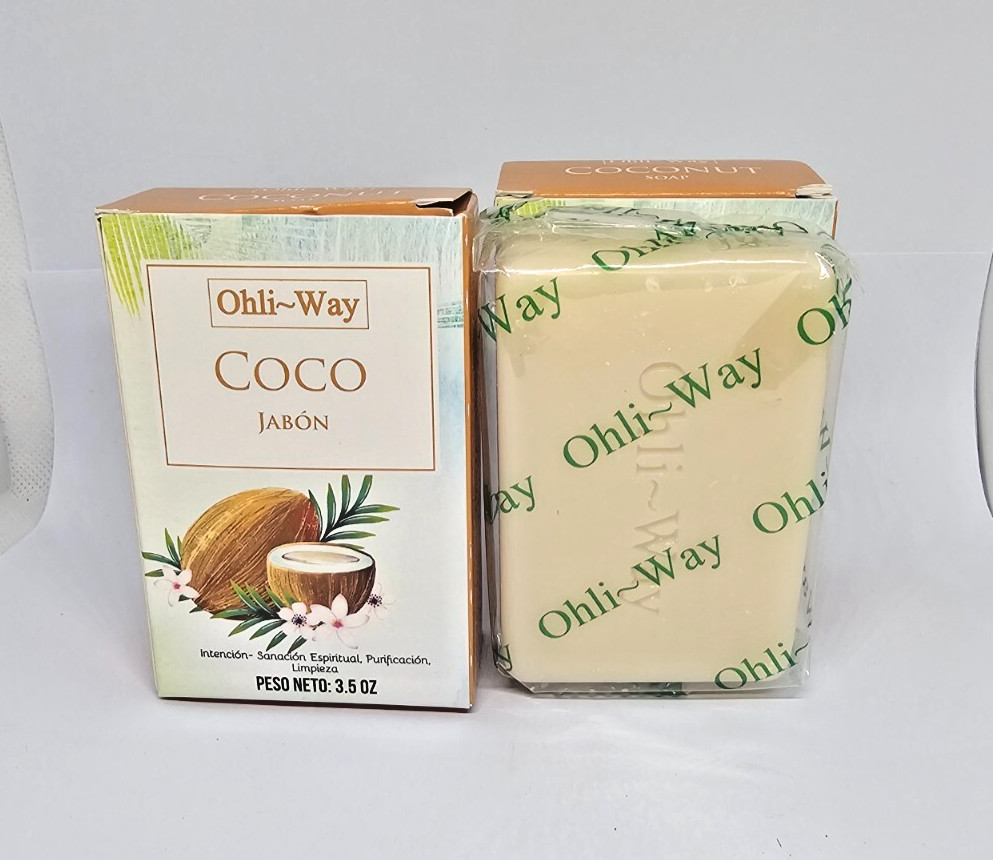 JABON DE COCO / COCONUT SOAP PARA LIMPIAR ATRAE BUENAS VIBRAS ENERGIAS