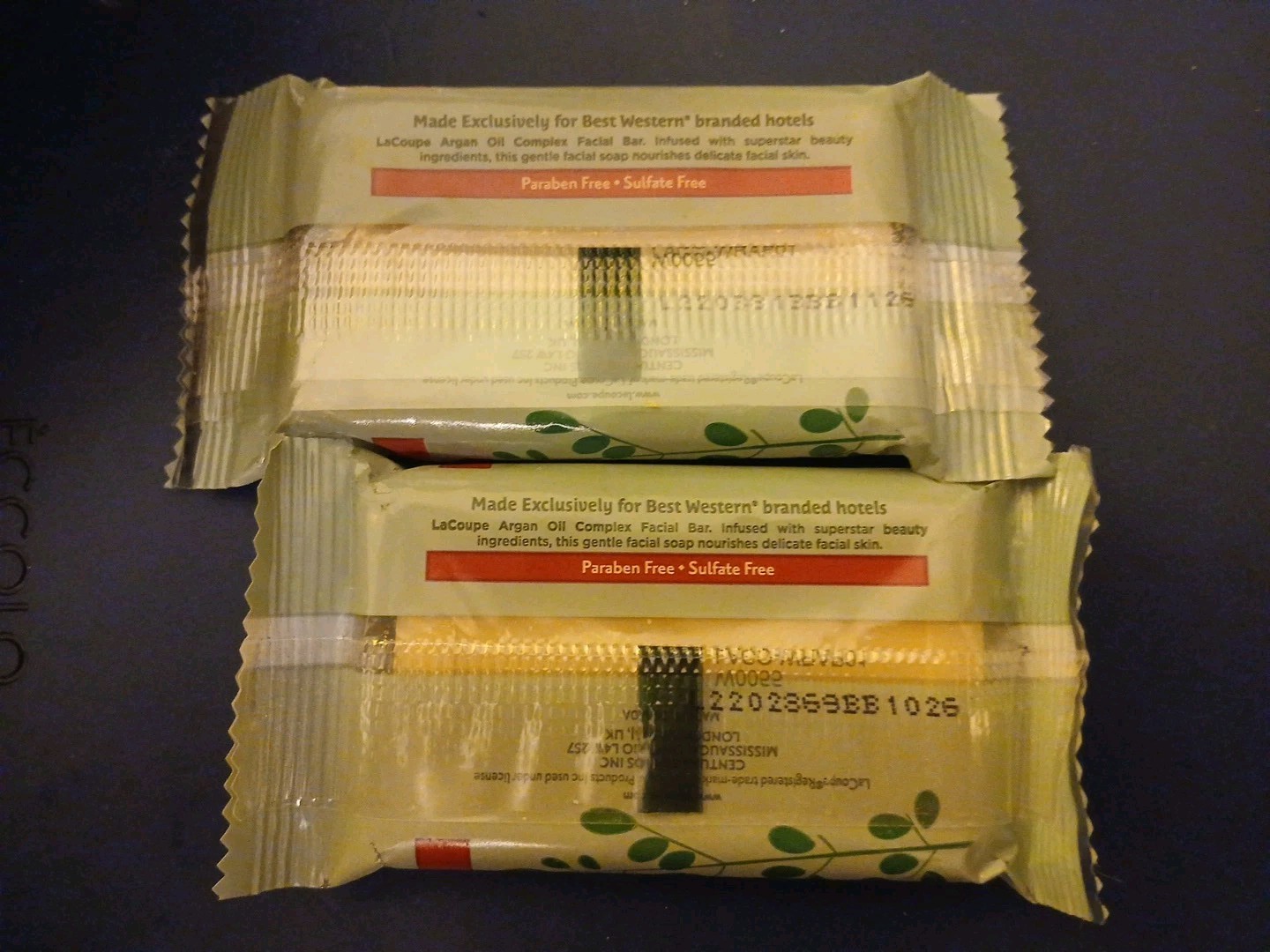 LACOUPE ARGAN OIL COMPLEX’ Revitalizing FACIAL BAR SOAP 0.6 oz LOT of 2