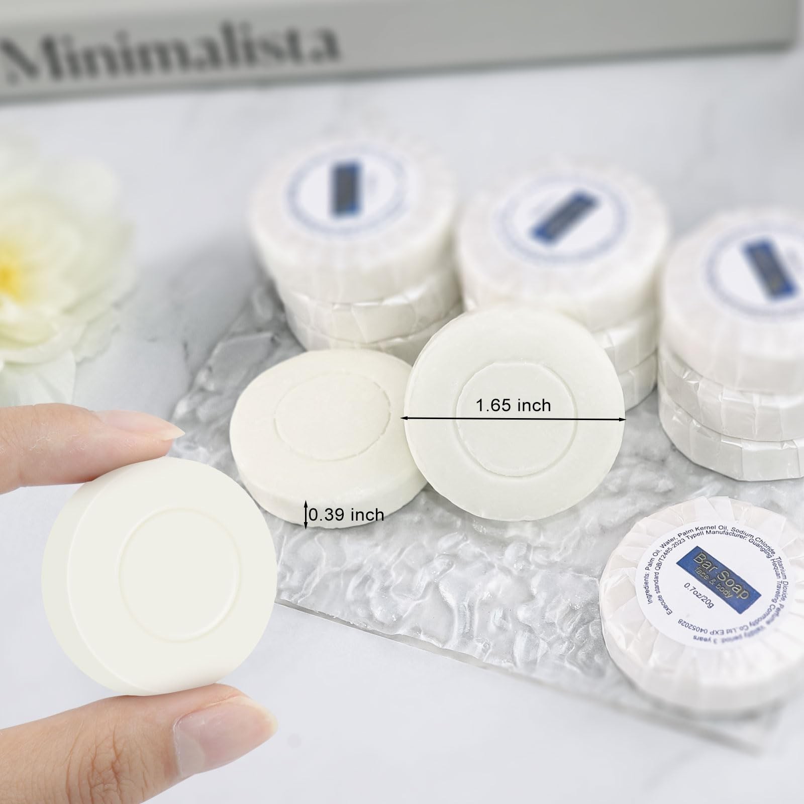 Mini Soap Bars Bulk Individually Wrapped Round Bulk Bar Soap 0.7oz Travel Soa…