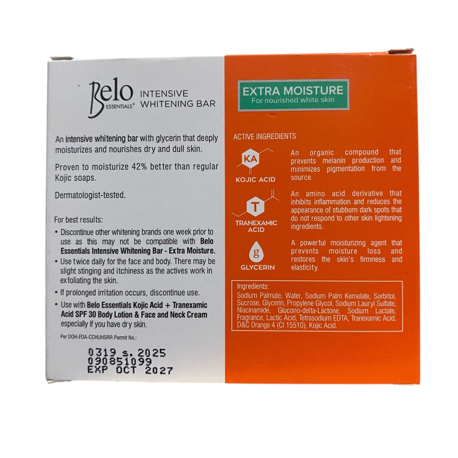 Belo Essentials Kojic Whitening Soap 2 X 65g Extra Moisture