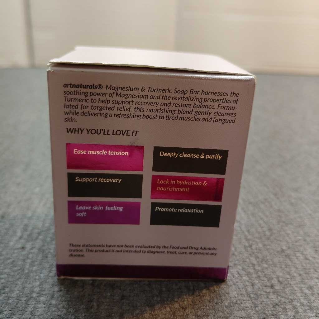 Artnaturals Magnesium Turmeric Soap Bars Relax Soothing Formula Honey Scent