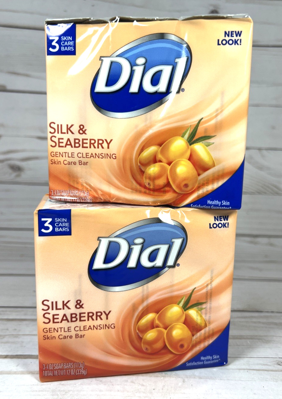 Dial Silk & Seaberry Gentle Cleansing Skin Care Bar 3-Count (2Packages) Rare