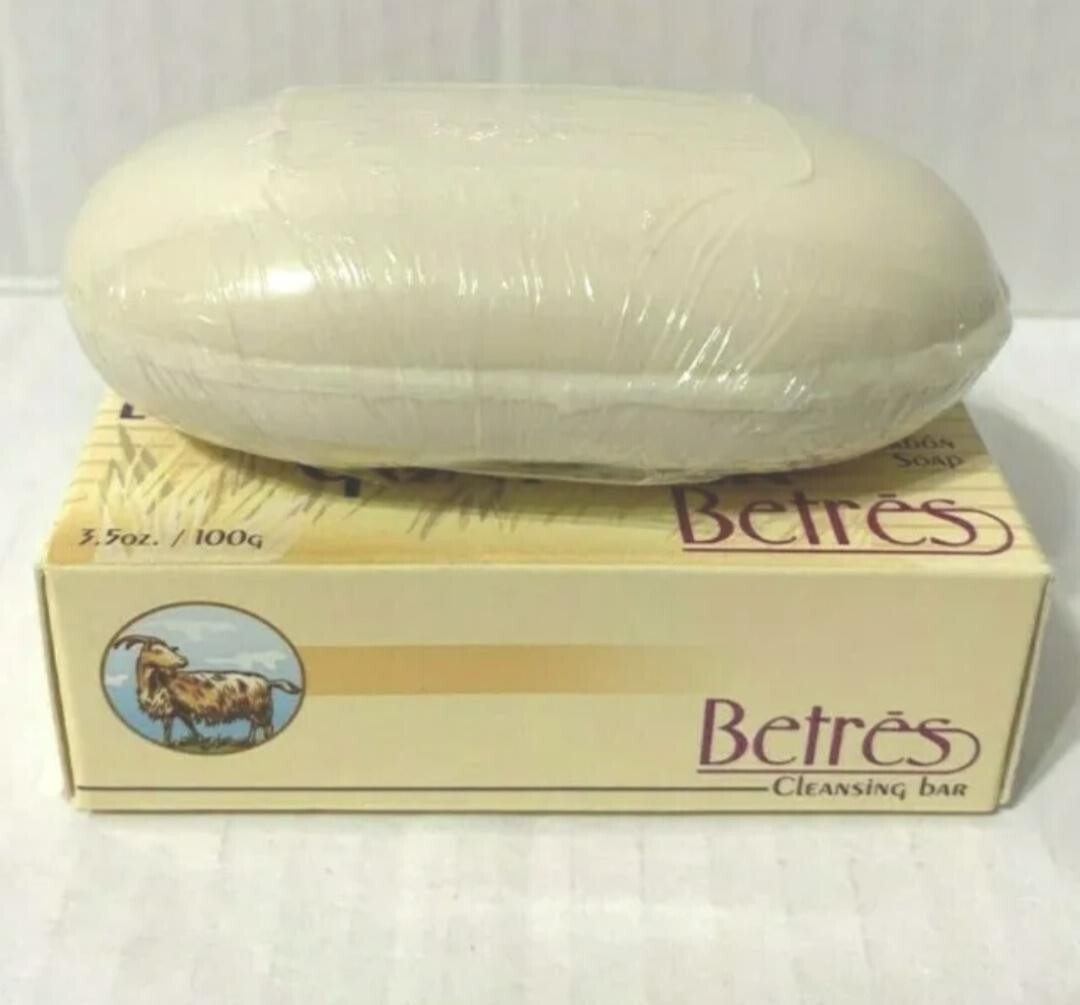 Betres Goat Milk Cleansing Bar Soap/Jabon Leche de Cabra,(3-Pack)3.5 oz.