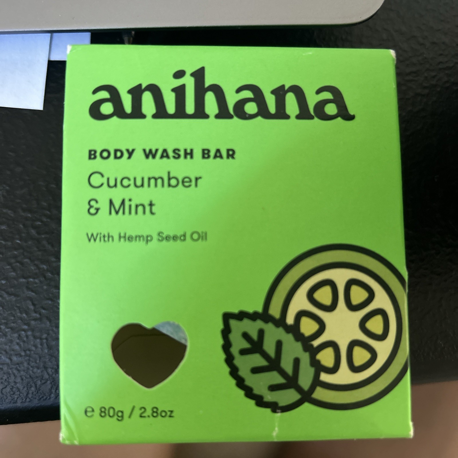 Lot of 5 ANIHANA Body Wash Bars Cucumber & Mint with Hemp seed oil
