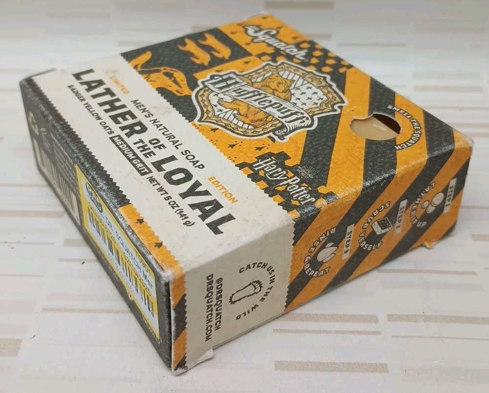 Dr Squatch Limited Edition Lather Of The Loyal Harry Potter Hufflepuff Soap NIB