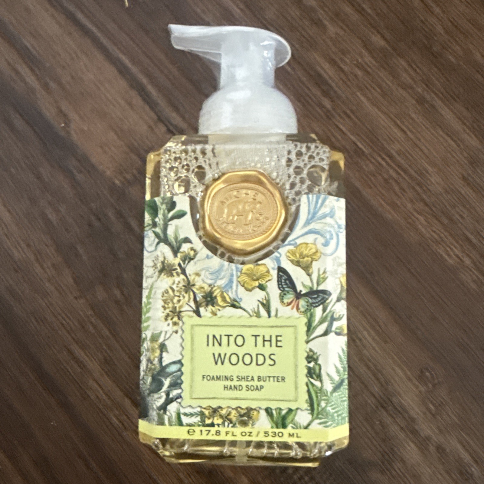 SHEA BUTTER FOAMING HAND SOAP Into The Woods Michel Design Works 17.8 Oz